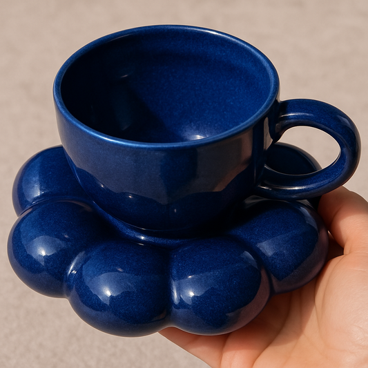 Azure Bloom Coffee Set of 2